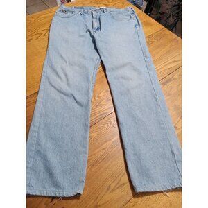 LEE Jeans  Mens 36 X 29.50 BLUE STRAIGHT ? Preowned  Summer Work Used LIGHT